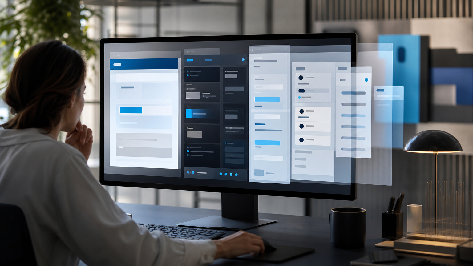 Arquitectura de un agente IA comercial sobre WordPress conectado a formularios, reglas, CRM y métricas.