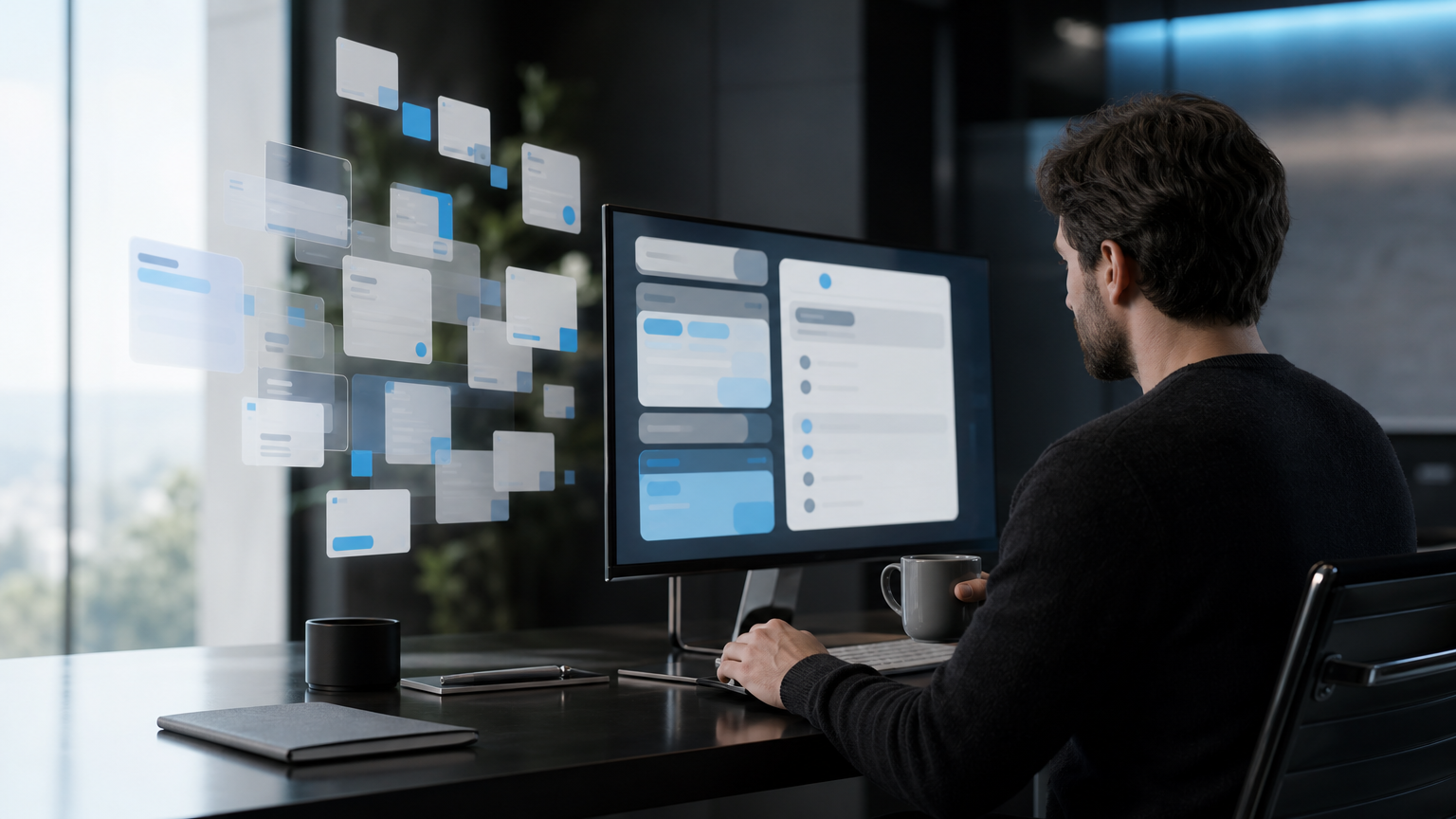 Flujo de automatización comercial con IA desde email entrante hasta CRM, tarea y seguimiento.