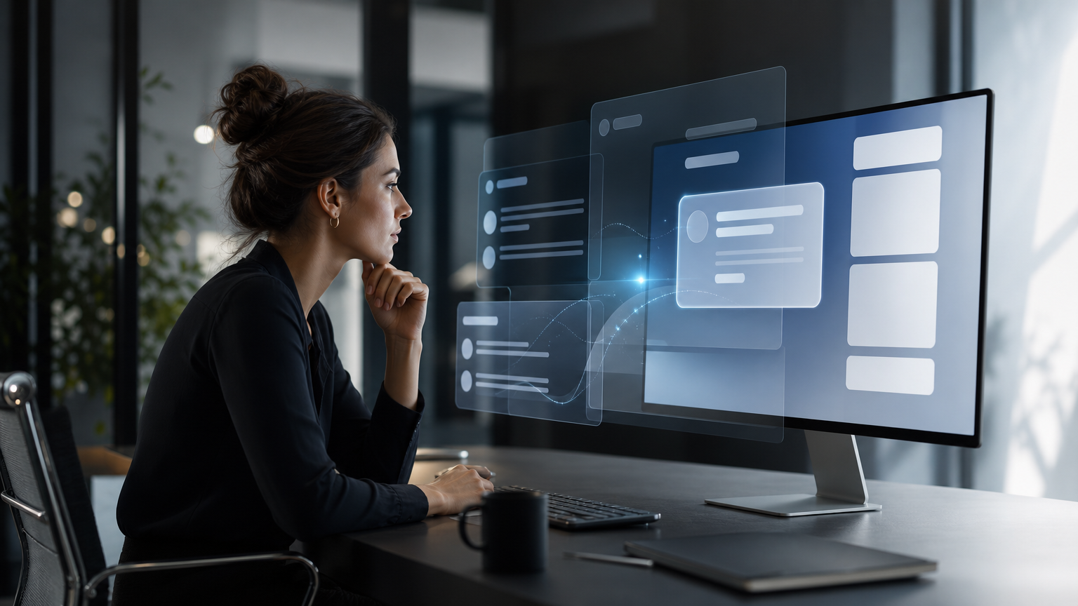 Flujo de formulario inteligente con IA desde entrada web hasta clasificación, briefing, CRM y seguimiento.