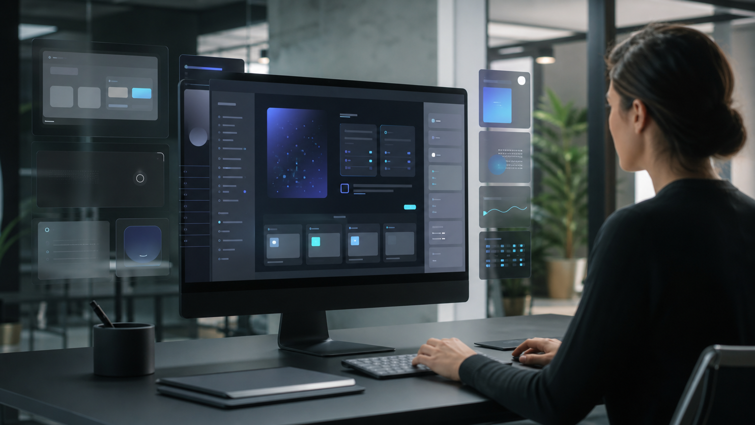 Arquitectura de n8n como orquestador entre formularios, agente IA, RAG, CRM, APIs y equipo comercial.