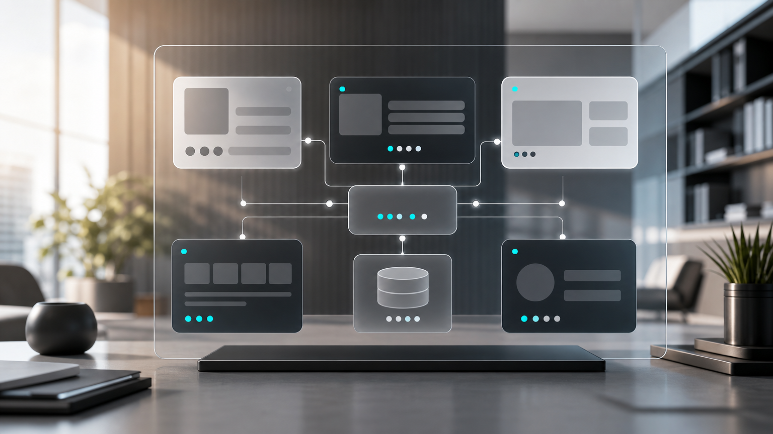Arquitectura moderna de plugin WordPress separando admin, frontend, datos y seguridad